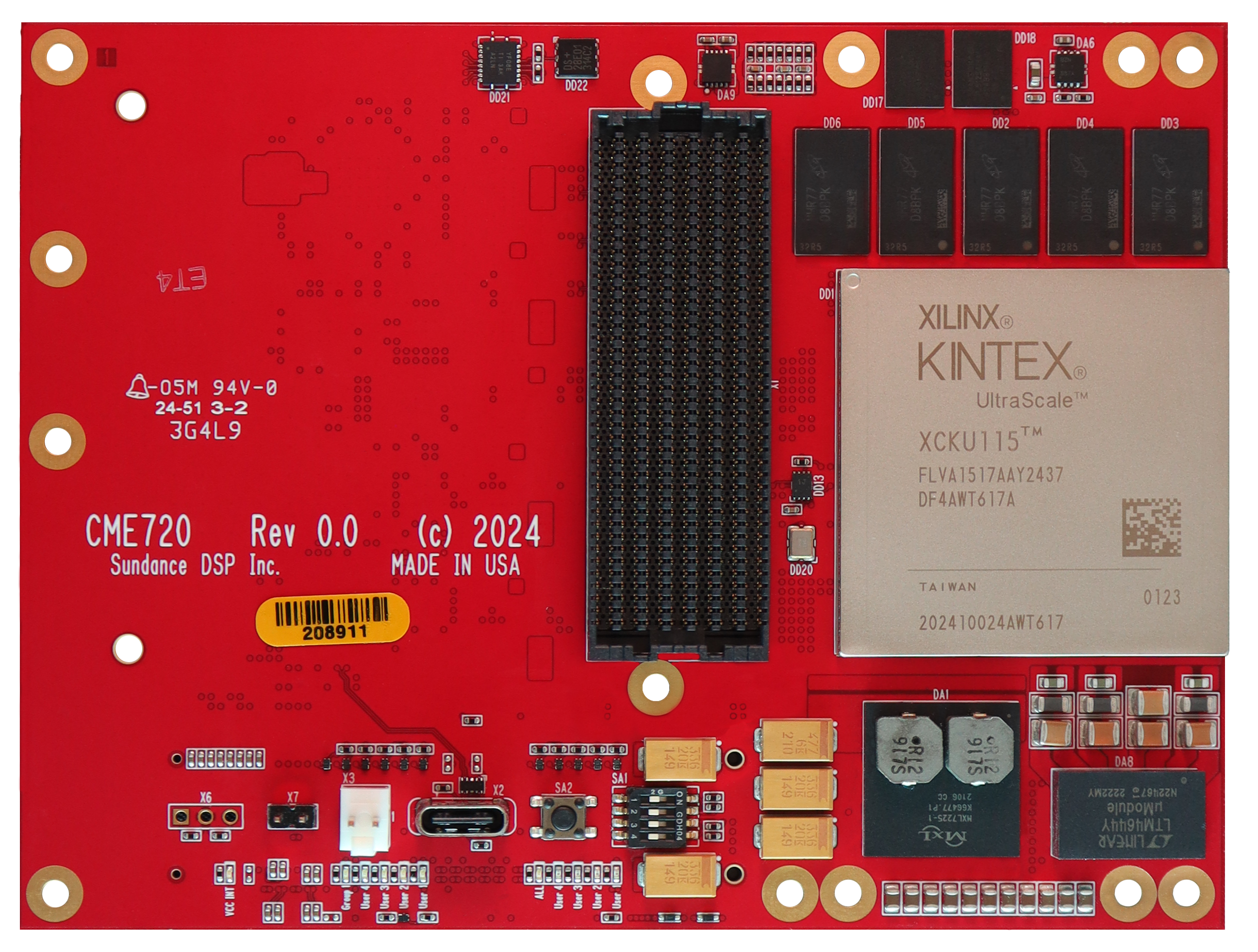 SundanceDSP Unveils CME720: A High-Performance AMD KintexTM UltraScale FPGA-Based Board in COM Express Type 6 Form Factor